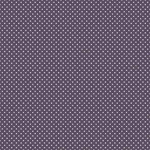 Micro Polka Dot Pattern - Somber Lilac and White