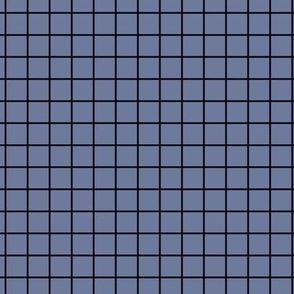 Grid Pattern - Stonewash Grey and Black