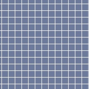 Grid Pattern - Stonewash Grey and White