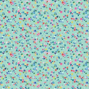 Ditsy floral - Nursery ditsy floral - Mint green - Small ditsy floral