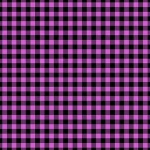 Small Gingham Pattern - Fuchsia and Black
