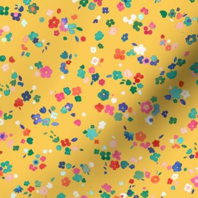 Ditsy floral - Kids ditsy floral - Yellow - Small ditsy floral