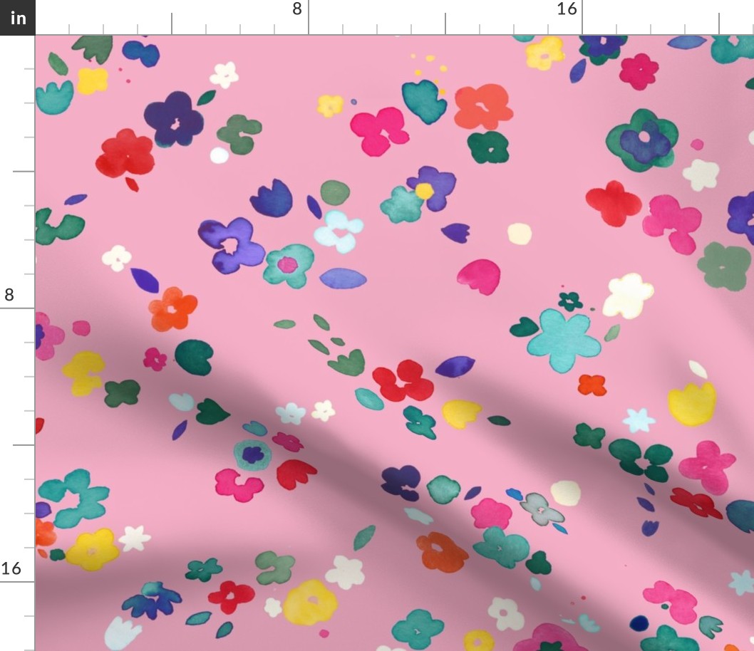 Ditsy floral - Tiny floral - Baby girl floral - Pink - Bedding ditsy floral