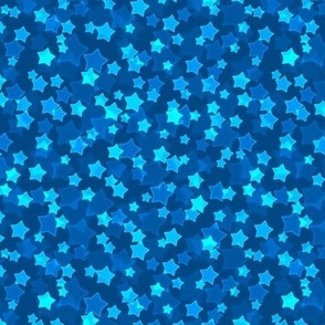 Small Starry Bokeh Pattern - Blue Color