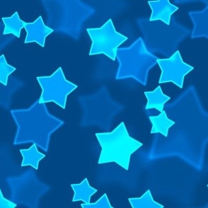 Large Starry Bokeh Pattern - Blue Color
