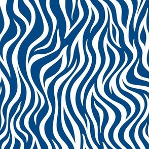 Zebra Stripe Pattern - Blue and White