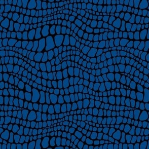 Alligator Pattern - Blue and Black