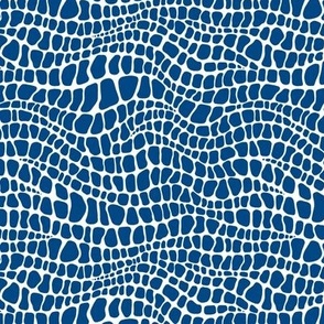 Alligator Pattern - Blue and White