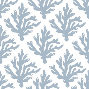 Coral Branch Block Print - Marine Layer Blue/Grey