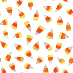 large scale - watercolor - candy corn