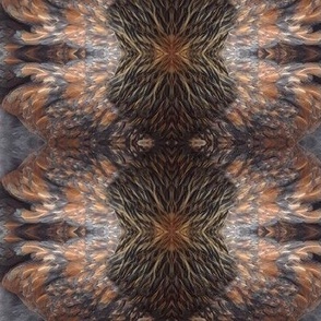 DU-B CHICKEN FEATHERS ABSTRACT 23-MIRROR