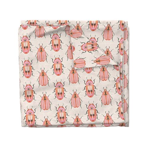 colourful bugs - pink orange - large scale