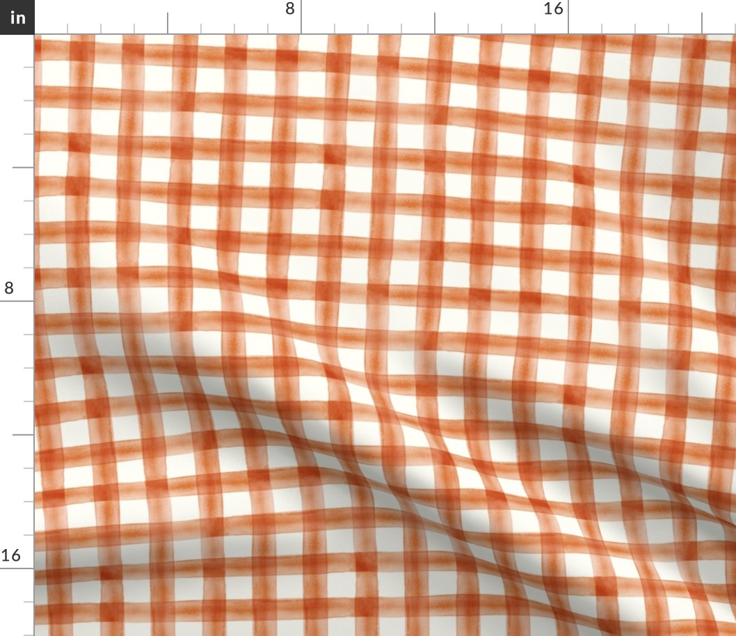 (med scale) Pumpkin Spice watercolor plaid - fall - thanksgiving  - C21