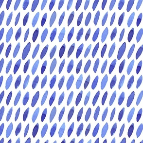 Abstract Watercolor Pattern in Indigo Blue