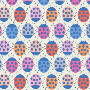 Retro Ladybugs by Pippa Shaw