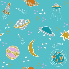 Outer Space On Aqua