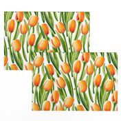 Felt Flowers - Optomistic Orange Tulips 