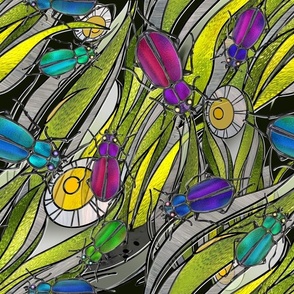 Stained glass Retro bug