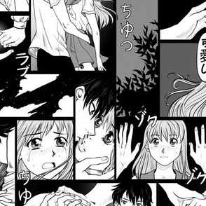 Anime Manga Expressions Eyes Set Boy. Japanese Cartoon Style