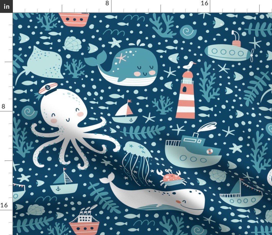 Nautical Pattern, Kids Nautical Pattern, Cute Kids Nautical Nursery Theme