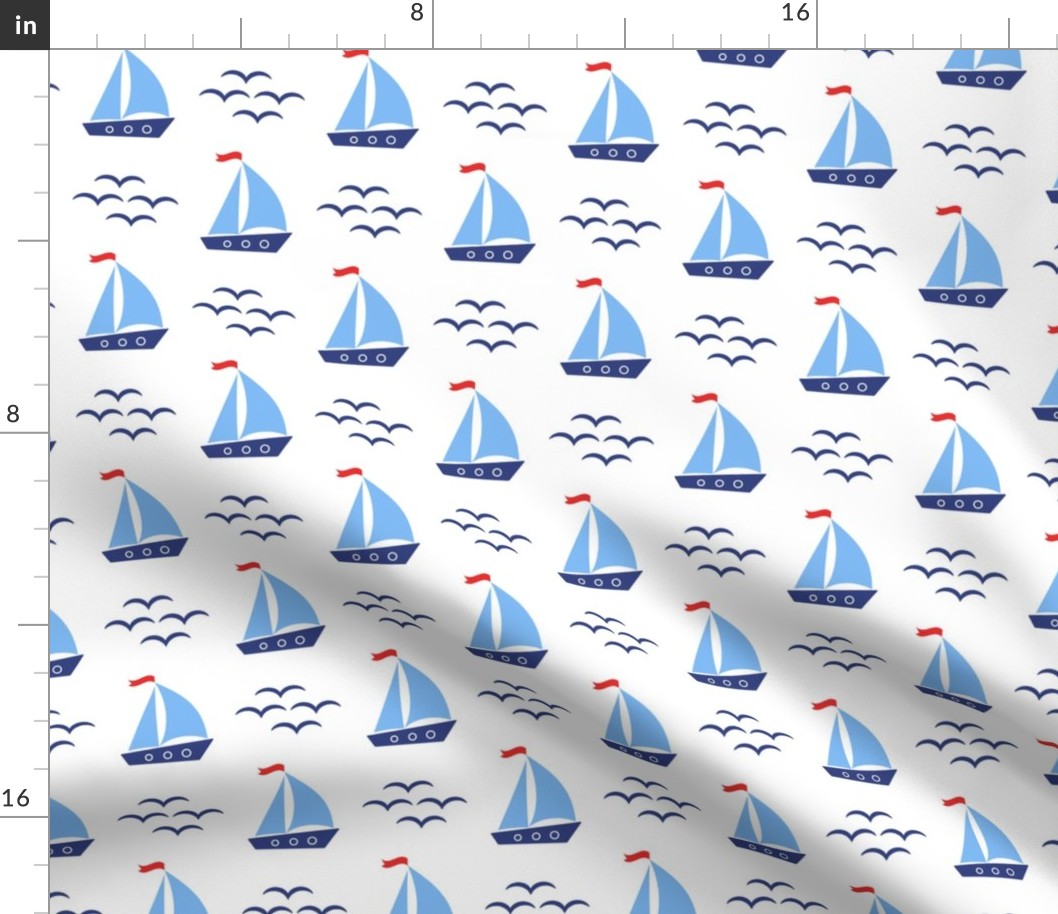Nautical Sailboat Pattern