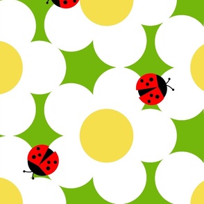  Ladybugs and Daisies Large Scale