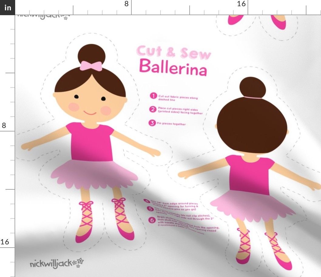 Cut and Sew Ballerina Dancer Doll