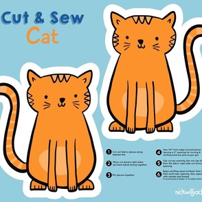 Cut and Sew Orange Cat