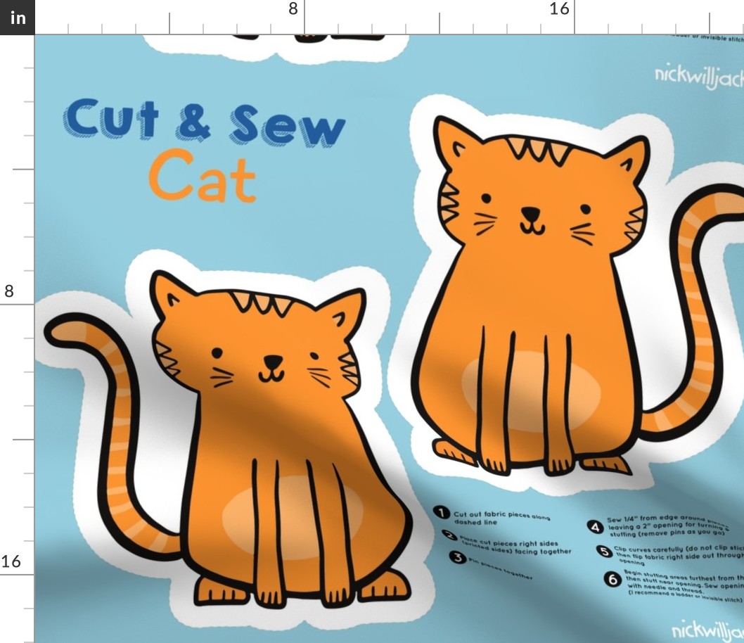 Cut and Sew Orange Cat