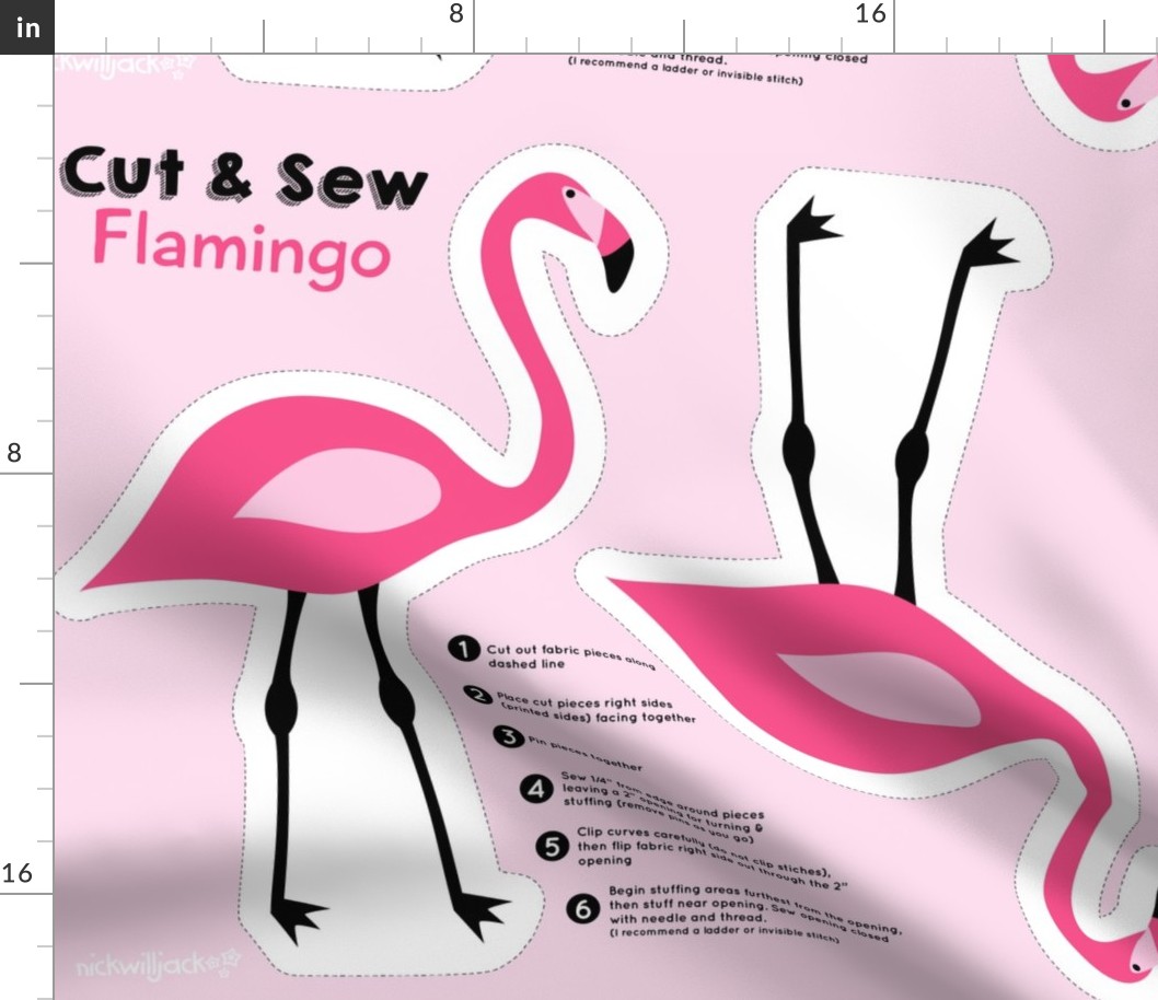 Cut and Sew Flamingo