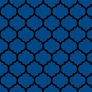 Moroccan Tile Pattern - Blue and Black