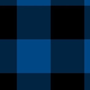 Extra Jumbo Gingham Pattern - Blue and Black