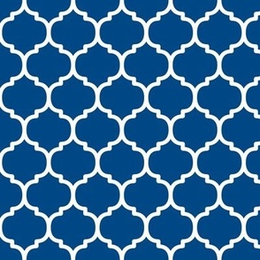 Moroccan Tile Pattern - Blue and White