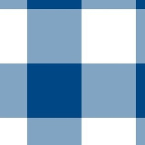 Extra Jumbo Gingham Pattern - Blue and White