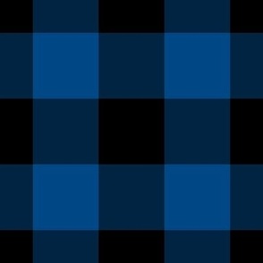 Jumbo Gingham Pattern - Blue and Black