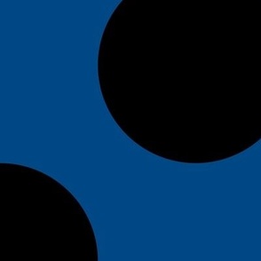 Jumbo Polka Dot Pattern - Blue and Black