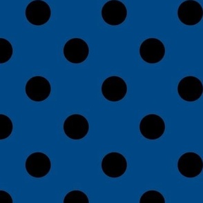 Big Polka Dot Pattern - Blue and Black