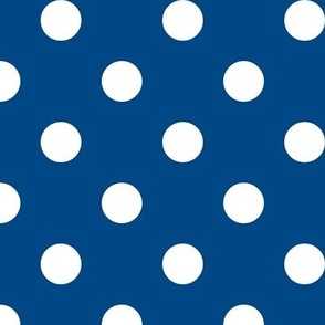 Big Polka Dot Pattern - Blue and White