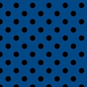 Polka Dot Pattern - Blue and Black