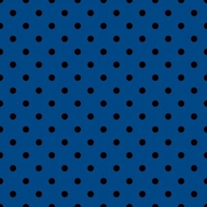 Small Polka Dot Pattern - Blue and Black