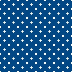 Small Polka Dot Pattern - Blue and White