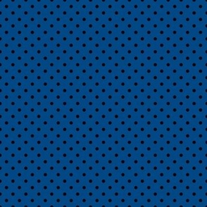 Tiny Polka Dot Pattern - Blue and Black