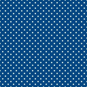 Tiny Polka Dot Pattern - Blue and White