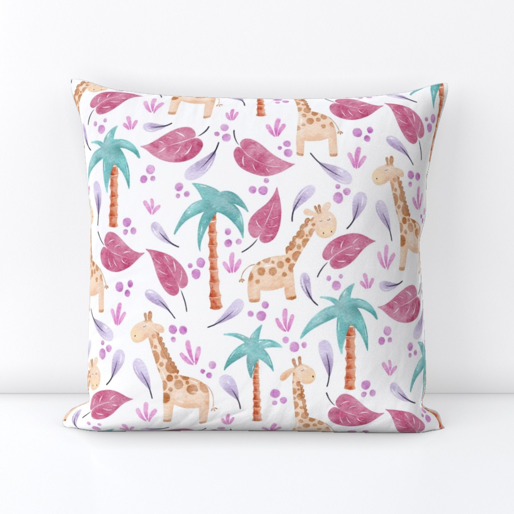 Jungle Giraffes | Pink