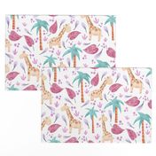 Jungle Giraffes | Pink