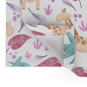 Jungle Giraffes | Pink