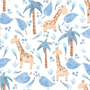 Jungle Giraffes | Blue