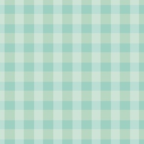 Retro Gingham Aquamarine greens