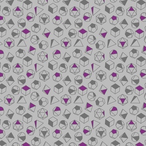 Dice Outline - Gray + Purple