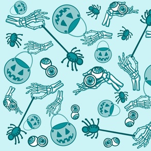 Pastel Halloween Skeleton Hands
